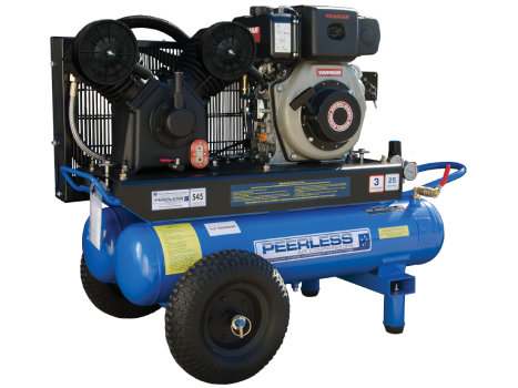 PEERLESS - Air Compressor - PV25D - 65L - Deisel Powered - 145psi